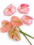 Anthurium Clip Pink (shibori)
